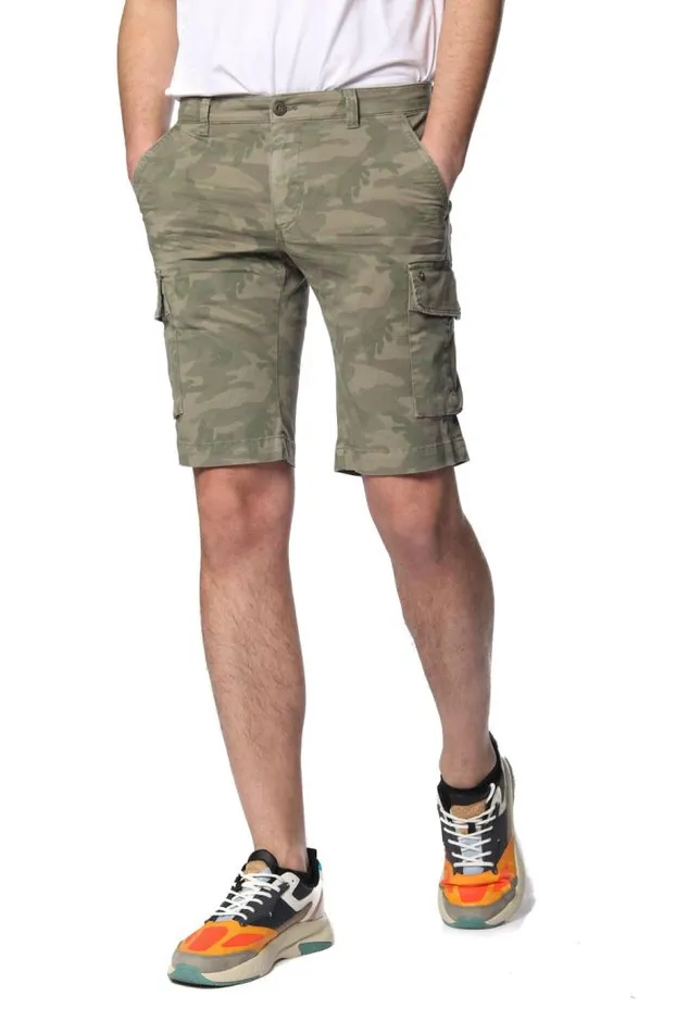 Man Chile Cargo Bermuda In Cotton With Camouflage Pattern Slim Mason039s Bermuda