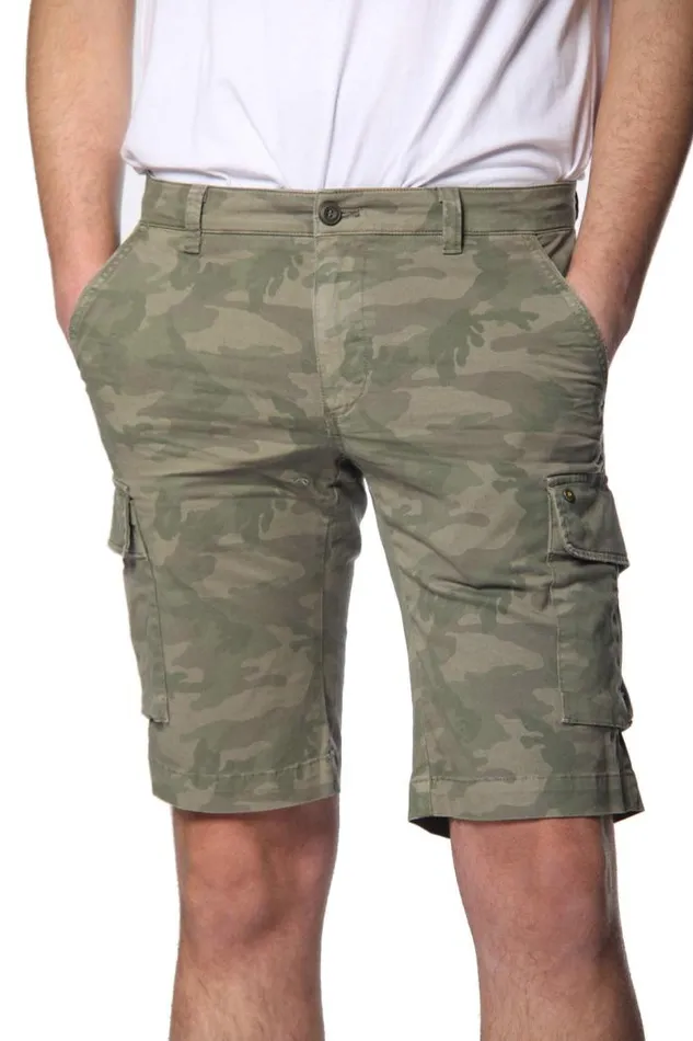 Man Chile Cargo Bermuda In Cotton With Camouflage Pattern Slim Mason039s Bermuda