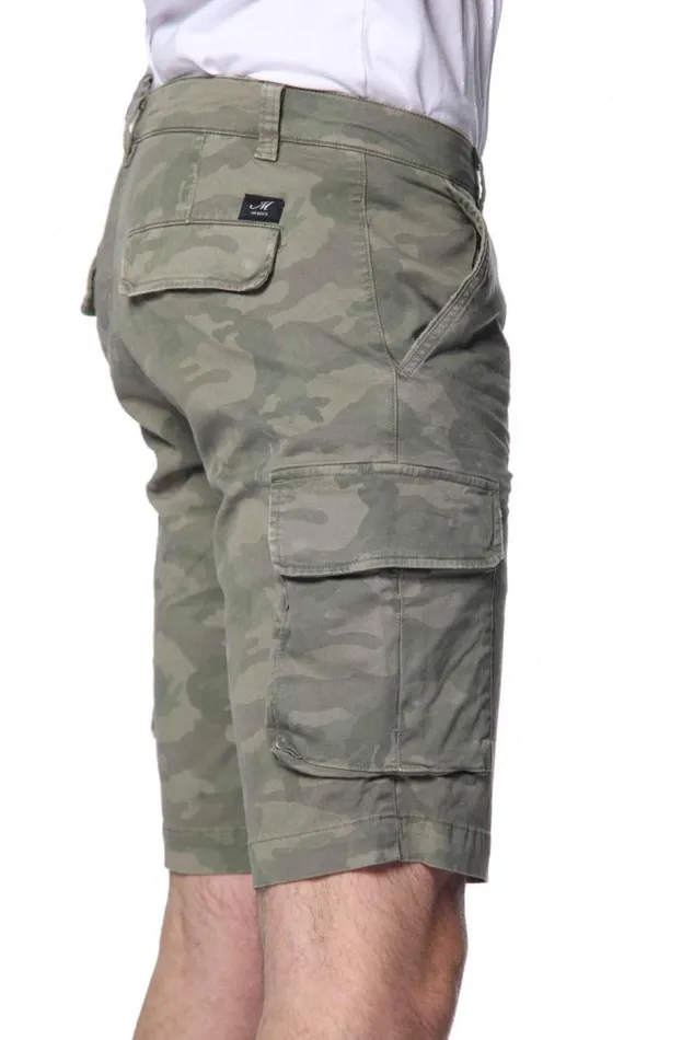 Man Chile Cargo Bermuda In Cotton With Camouflage Pattern Slim Mason039s Bermuda