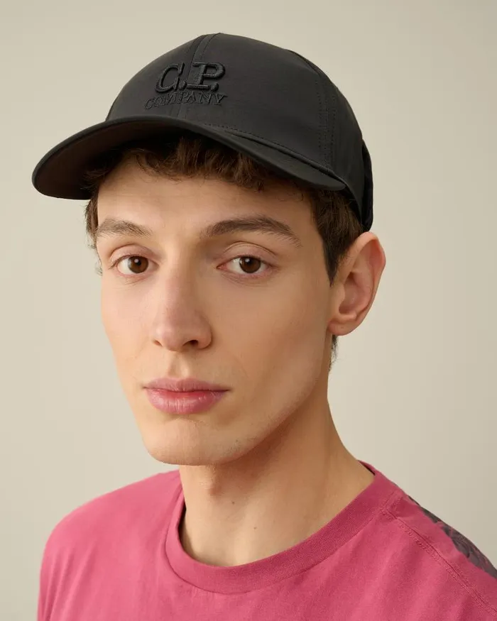Man ChromeR Goggle Cap Black CP Company Hats