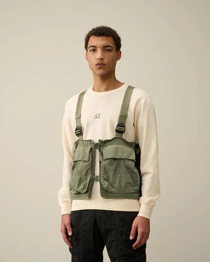 Man ChromeR Goggle Utility Jacket Agave Green CP Company Jacket and Coats