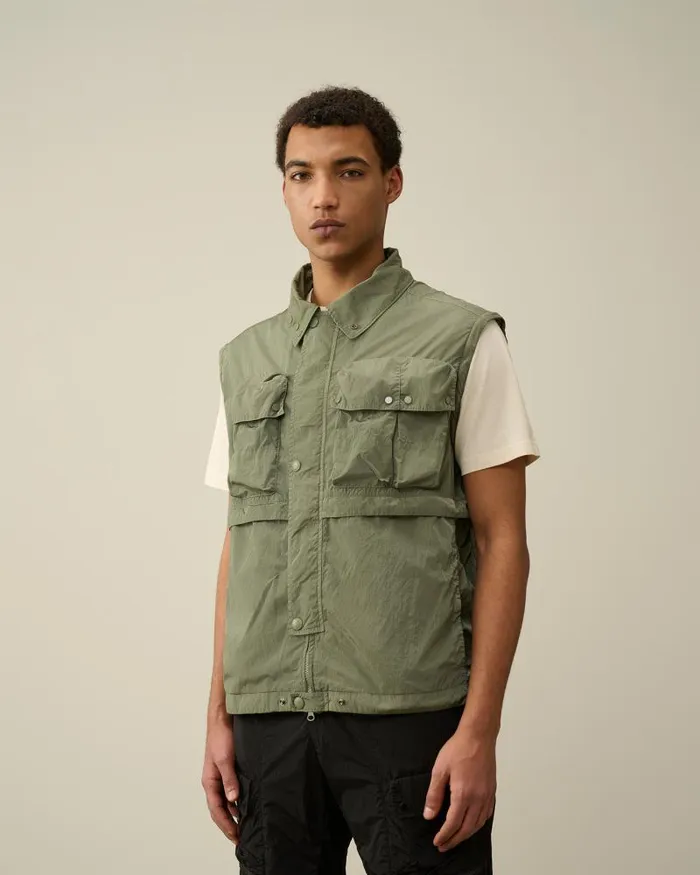 Man ChromeR Goggle Utility Jacket Agave Green CP Company Jacket and Coats