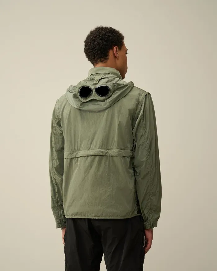 Man ChromeR Goggle Utility Jacket Agave Green CP Company Jacket and Coats