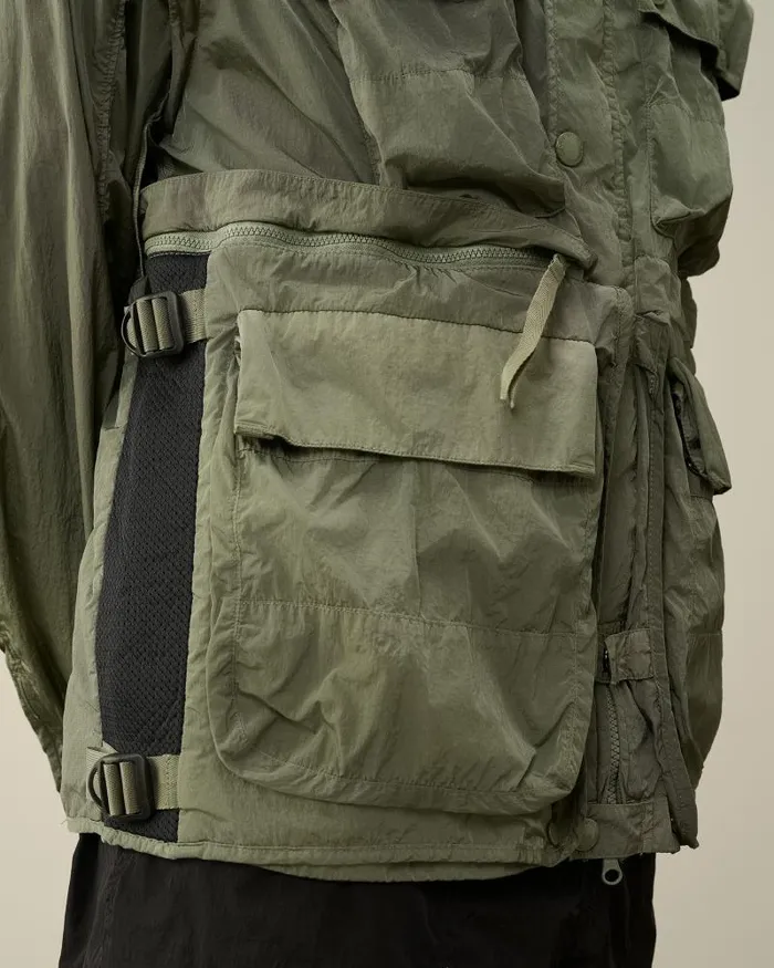 Man ChromeR Goggle Utility Jacket Agave Green CP Company Jacket and Coats