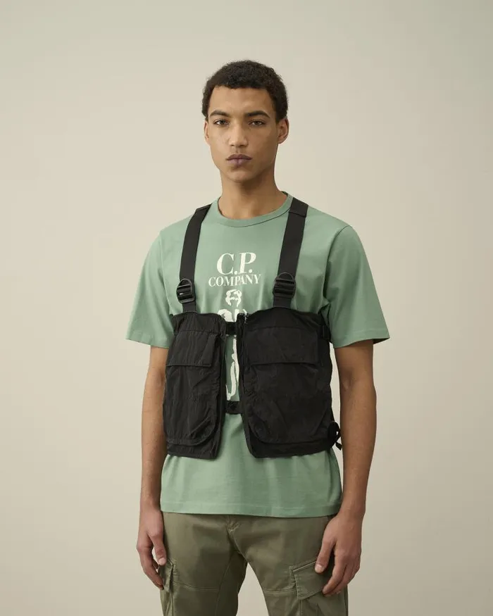Man ChromeR Goggle Utility Jacket Black CP Company Jacket and Coats