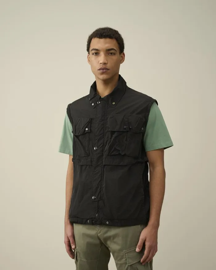 Man ChromeR Goggle Utility Jacket Black CP Company Jacket and Coats