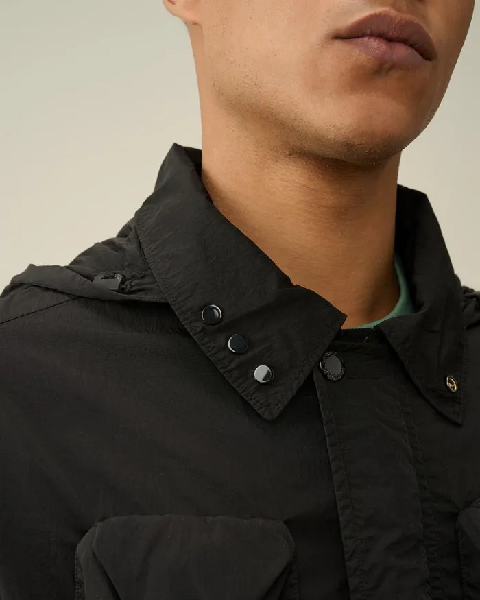 Man ChromeR Goggle Utility Jacket Black CP Company Jacket and Coats