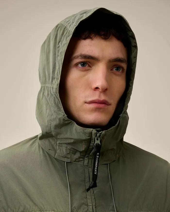 Man ChromeR Hooded Jacket Agave Green CP Company Jacket and Coats