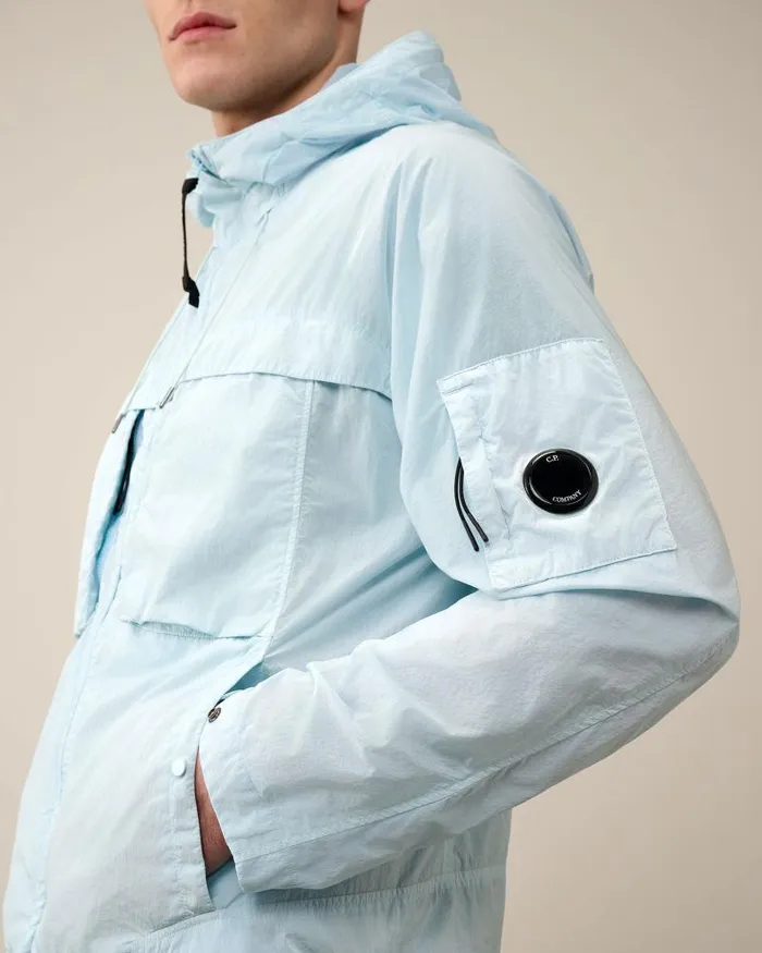 Man ChromeR Hooded Jacket Starlight Blue CP Company Jacket and Coats