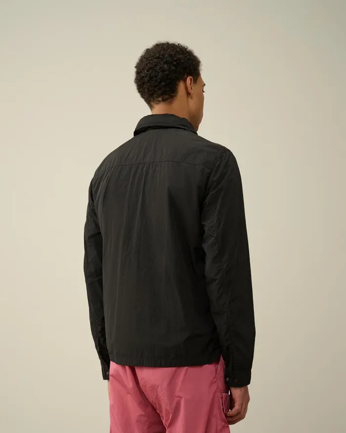 Man ChromeR Hooded Overshirt Black CP Company Overshirt