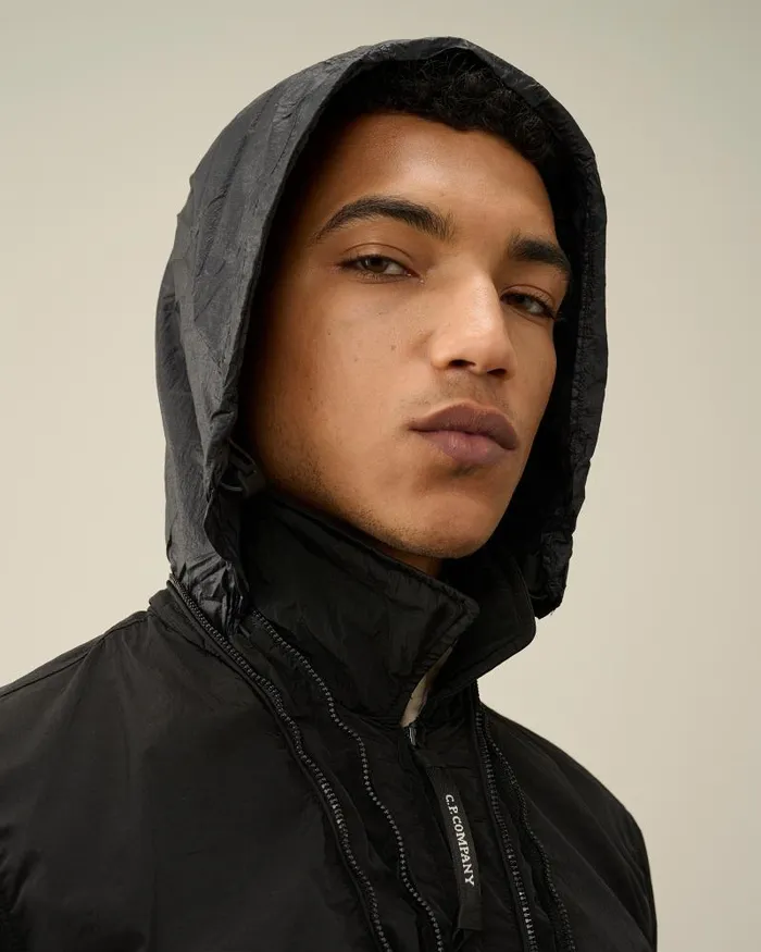 Man ChromeR Hooded Overshirt Black CP Company Overshirt
