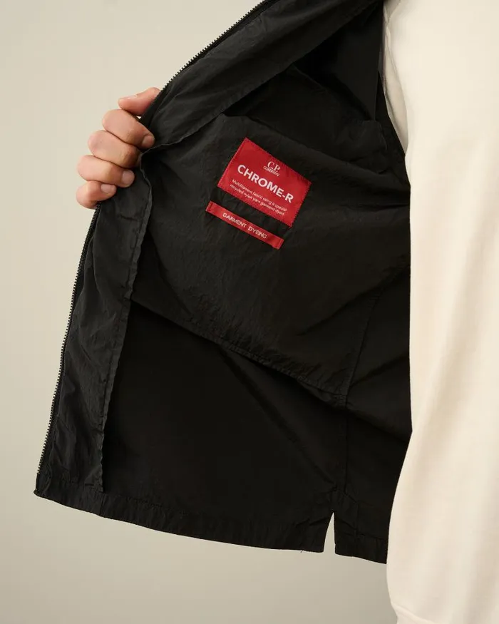 Man ChromeR Hooded Overshirt Black CP Company Overshirt