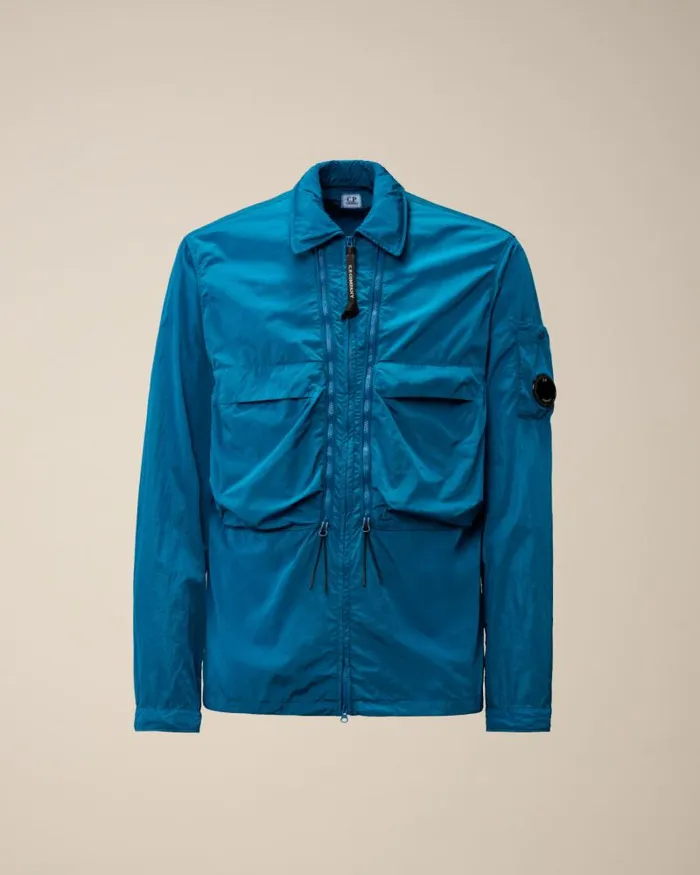 Man ChromeR Hooded Overshirt Ink Blue CP Company Overshirt