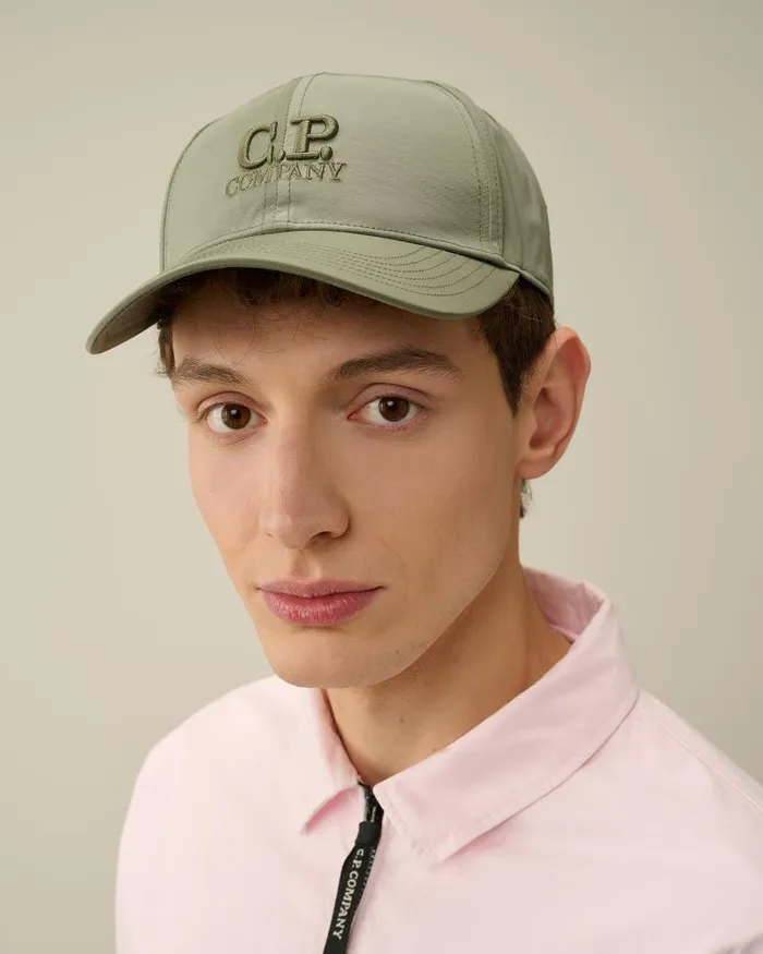 Man ChromeR Logo Cap Agave Green CP Company Hats