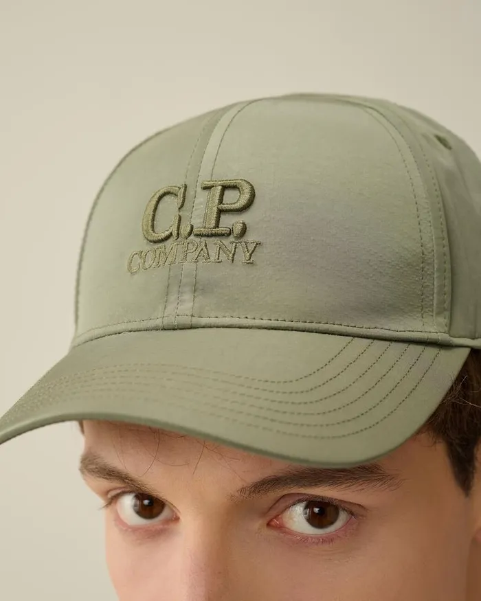 Man ChromeR Logo Cap Agave Green CP Company Hats