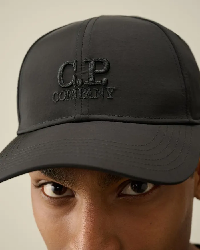 Man ChromeR Logo Cap Black CP Company Hats
