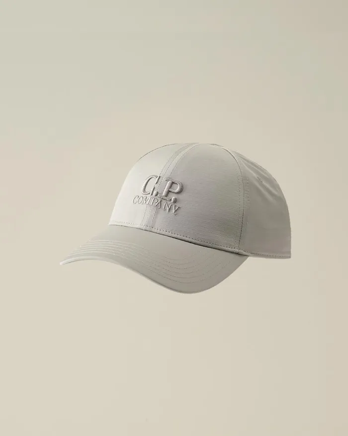 Man ChromeR Logo Cap Drizzle Grey CP Company Hats