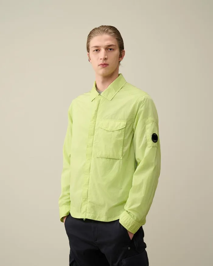 Man ChromeR Pocket Overshirt White Pear CP Company Overshirt