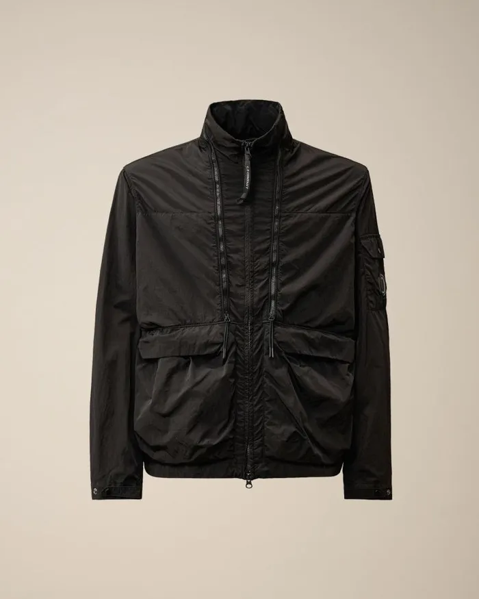 Man ChromeR Zipped Jacket Black CP Company Jacket and Coats