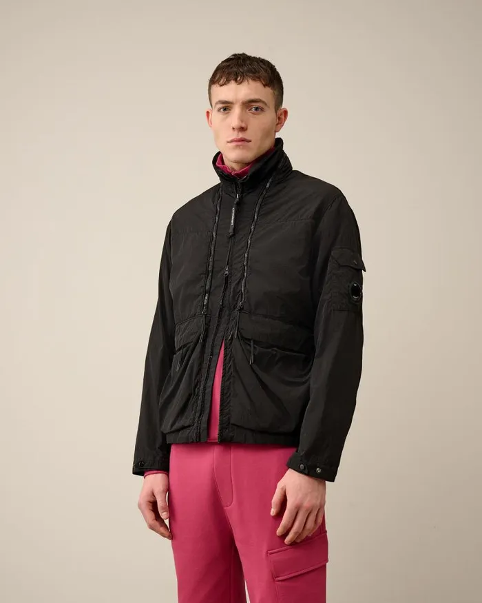 Man ChromeR Zipped Jacket Black CP Company Jacket and Coats
