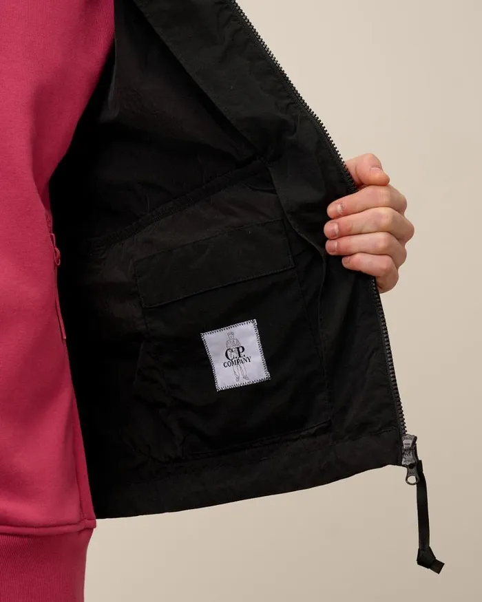Man ChromeR Zipped Jacket Black CP Company Jacket and Coats