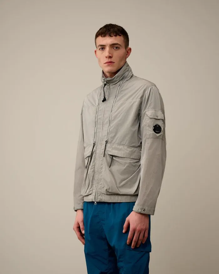 Man ChromeR Zipped Jacket Drizzle Grey CP Company Jacket and Coats