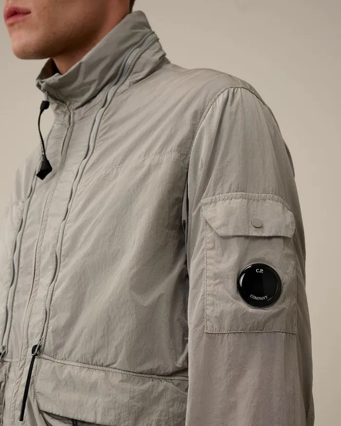 Man ChromeR Zipped Jacket Drizzle Grey CP Company Jacket and Coats