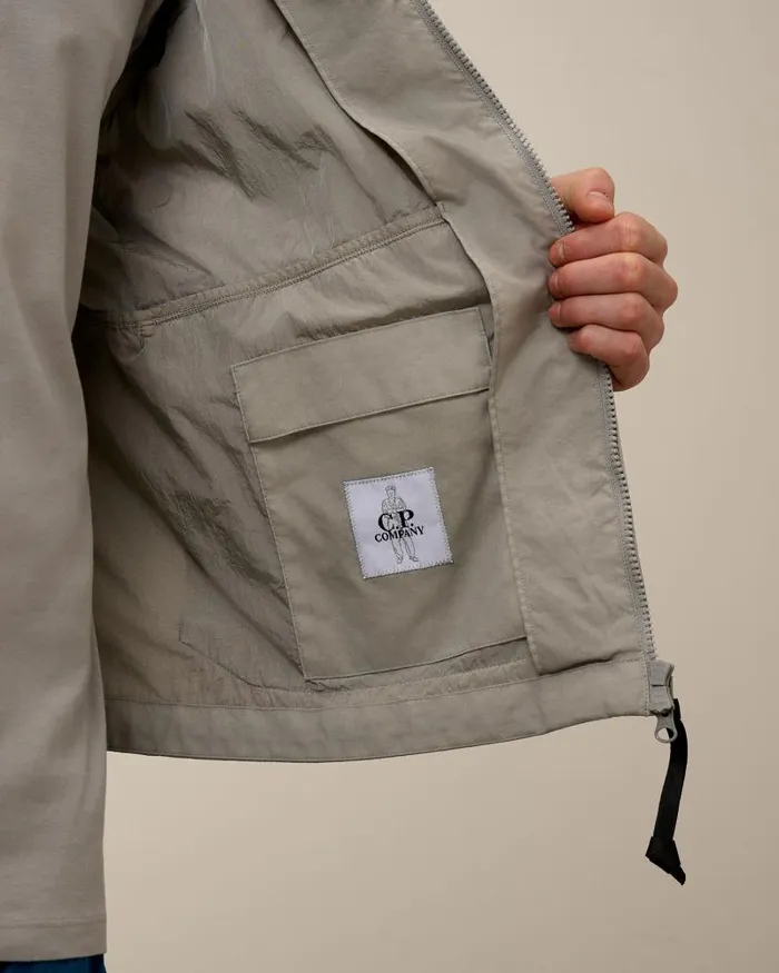 Man ChromeR Zipped Jacket Drizzle Grey CP Company Jacket and Coats