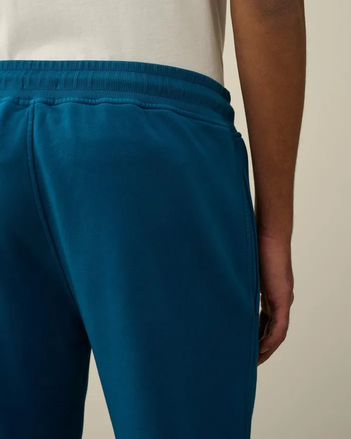 Man Cotton Diagonal Fleece Cargo Sweatpants Ink Blue CP Company Tracksuits and Shorts