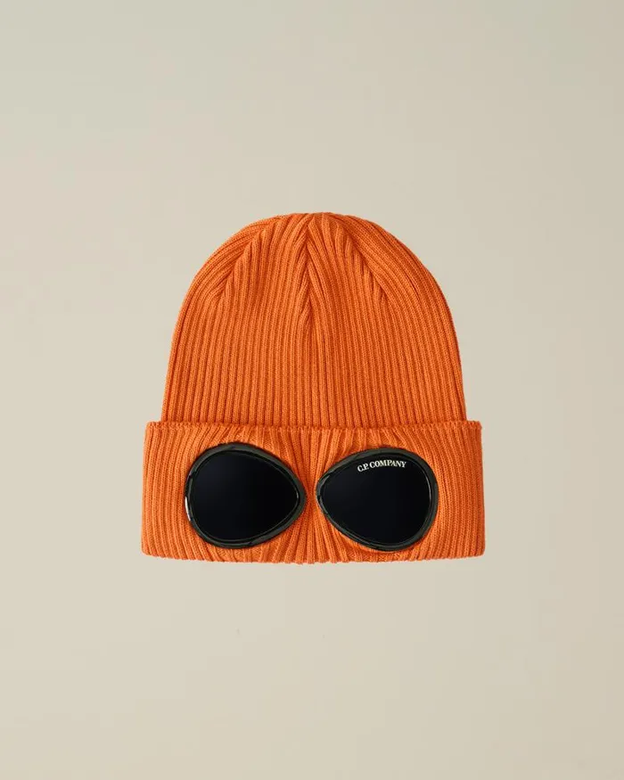 Man Cotton Goggle Beanie Gold Flame 8211 Orange CP Company Hats