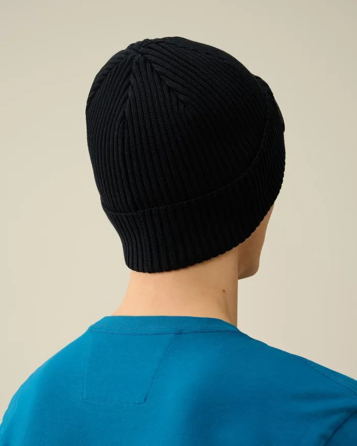 Man Cotton Goggle Beanie Total Eclipse 8211 Blue CP Company Hats