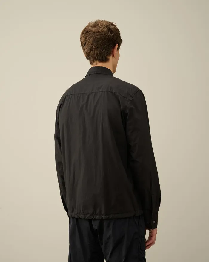 Man Cotton Popeline Overshirt Black CP Company Overshirt