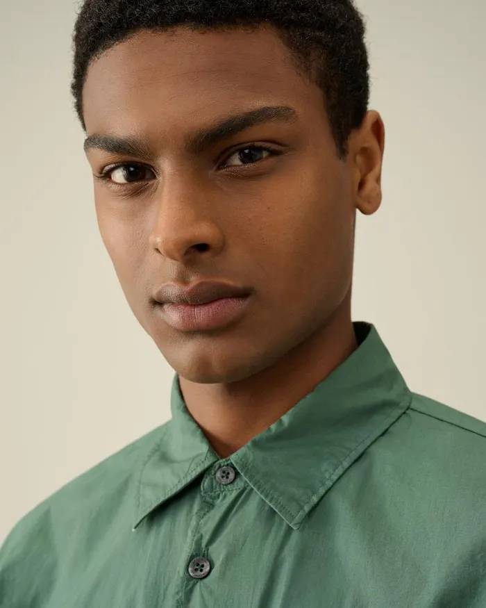 Man Cotton Popeline Overshirt Duck Green CP Company Overshirt