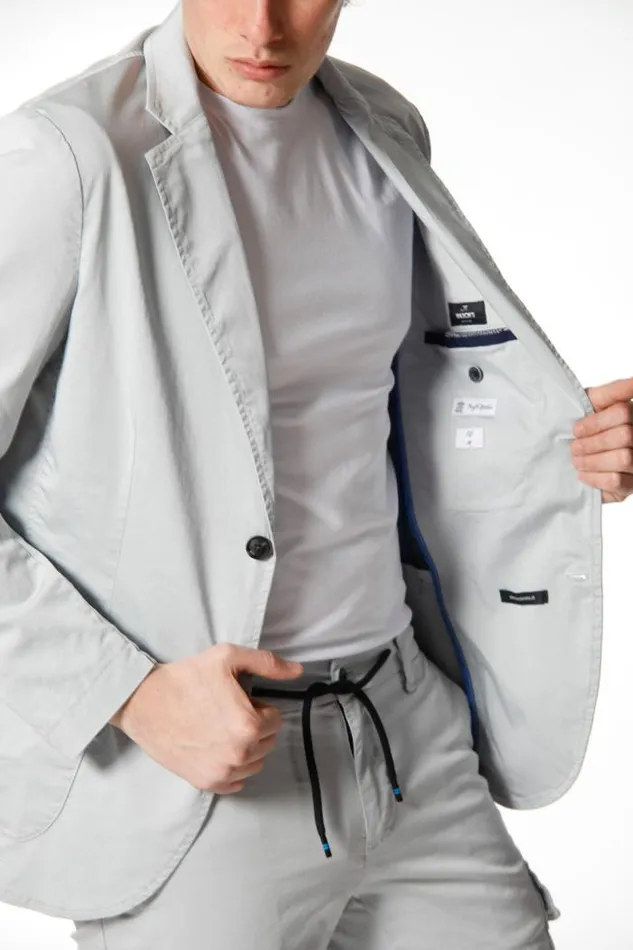 Man Da Vinci Travel Blazer In Tecno Travel Stretch Satin With Details Regular Mason039s Blazers