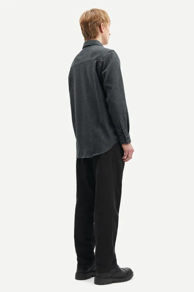 Man Damon E Shirt 14424 Grey Houndstooth Samse Samse Shirts
