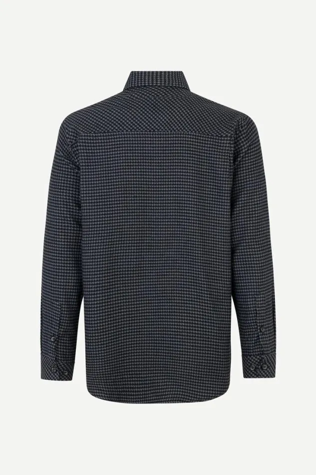Man Damon E Shirt 14424 Grey Houndstooth Samse Samse Shirts