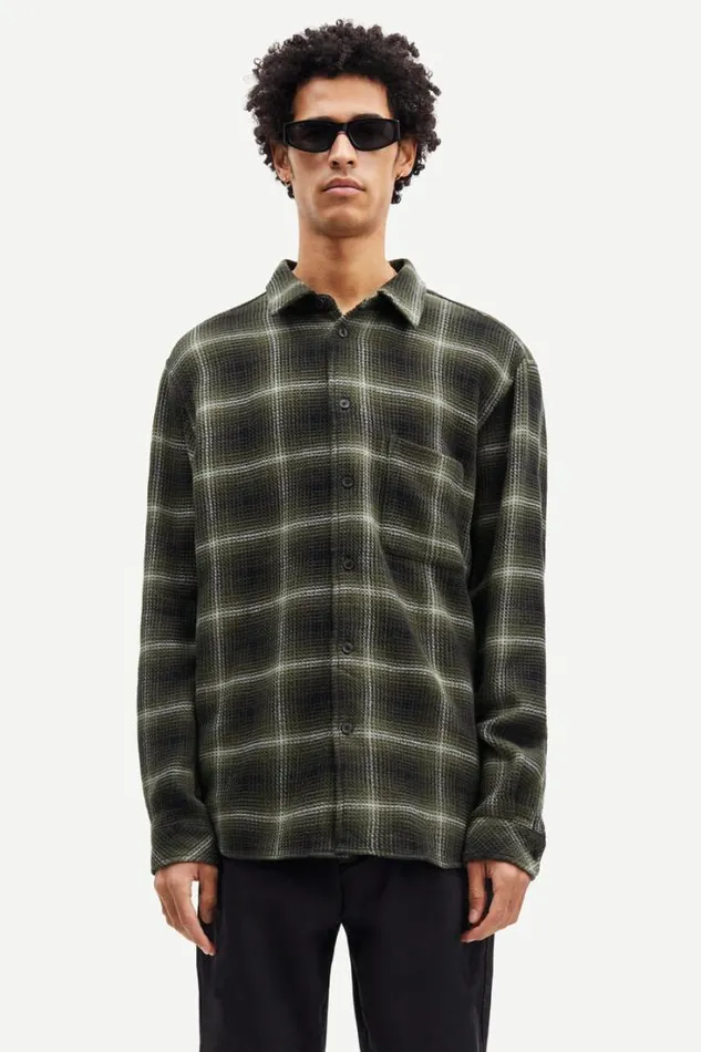Man Damon J Shirt 14685 Green Fade Ch Samse Samse Shirts