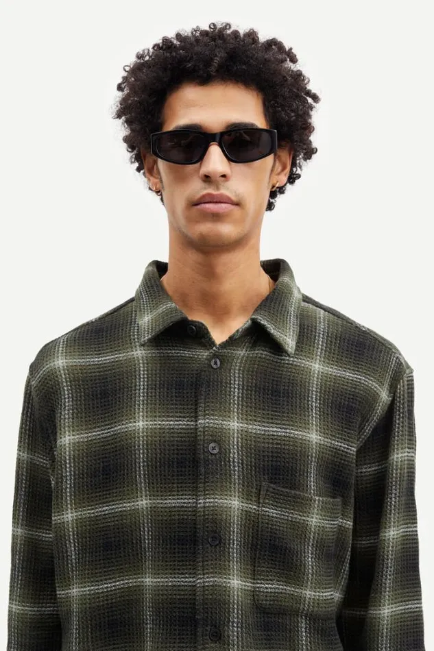 Man Damon J Shirt 14685 Green Fade Ch Samse Samse Shirts