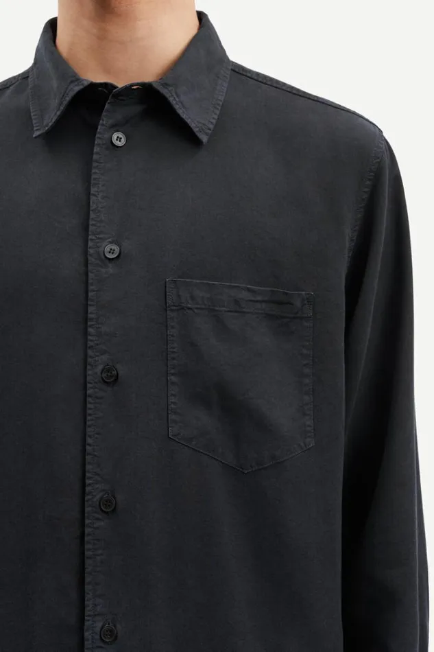 Man Damon P Shirt 14982 Black Samse Samse Shirts