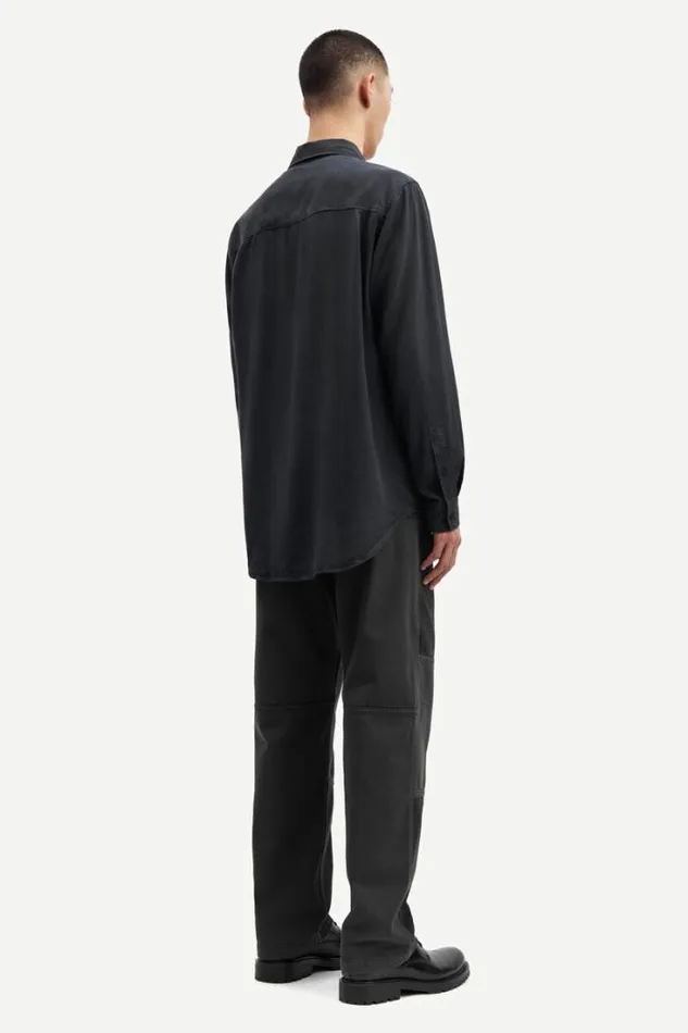 Man Damon P Shirt 14982 Black Samse Samse Shirts