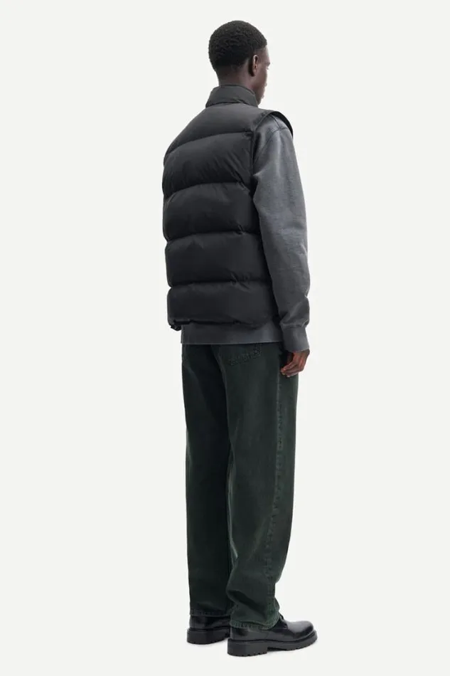 Man David Vest 11684 Black Samse Samse Jackets and Coats
