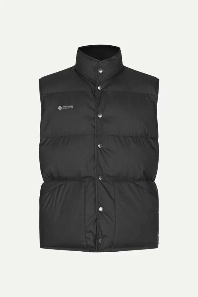 Man David Vest 11684 Black Samse Samse Jackets and Coats