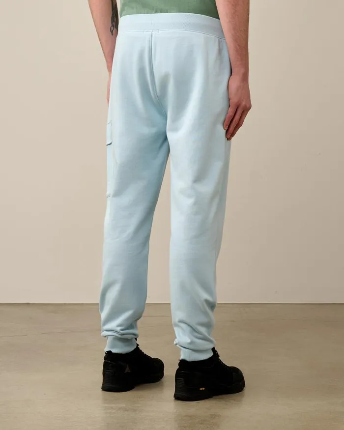 Man Diagonal Raised Fleece Cargo Sweatpants Starlight Blue CP Company Tracksuits and Shorts