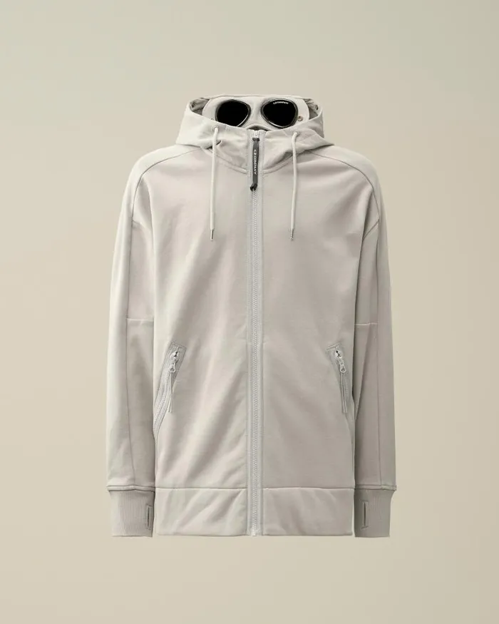Man Diagonal Raised Fleece Goggle Zipped Hoodie Drizzle Grey CP Company Sweatshirts Man Diagonal Raised Fleece Goggle Zipped Hoodie Drizzle Grey CP Company Sweatshirts