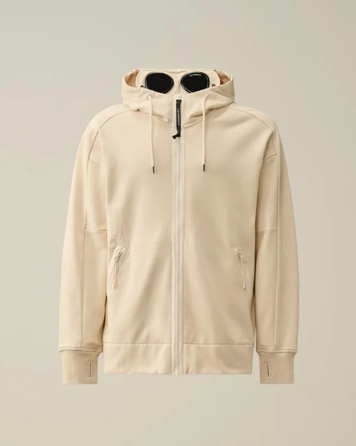 Man Diagonal Raised Fleece Goggle Zipped Hoodie Pistachio Shell 8211 Beige CP Company Sweatshirts Man Diagonal Raised Fleece Goggle Zipped Hoodie Pistachio Shell 8211 Beige CP Company Sweatshirts