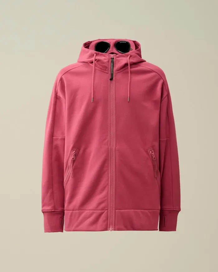 Man Diagonal Raised Fleece Goggle Zipped Hoodie Red Bud CP Company Sweatshirts Man Diagonal Raised Fleece Goggle Zipped Hoodie Red Bud CP Company Sweatshirts