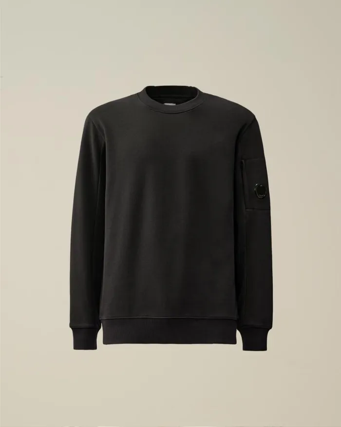 Man Diagonal Raised Fleece Sweatshirt Black CP Company Sweatshirts