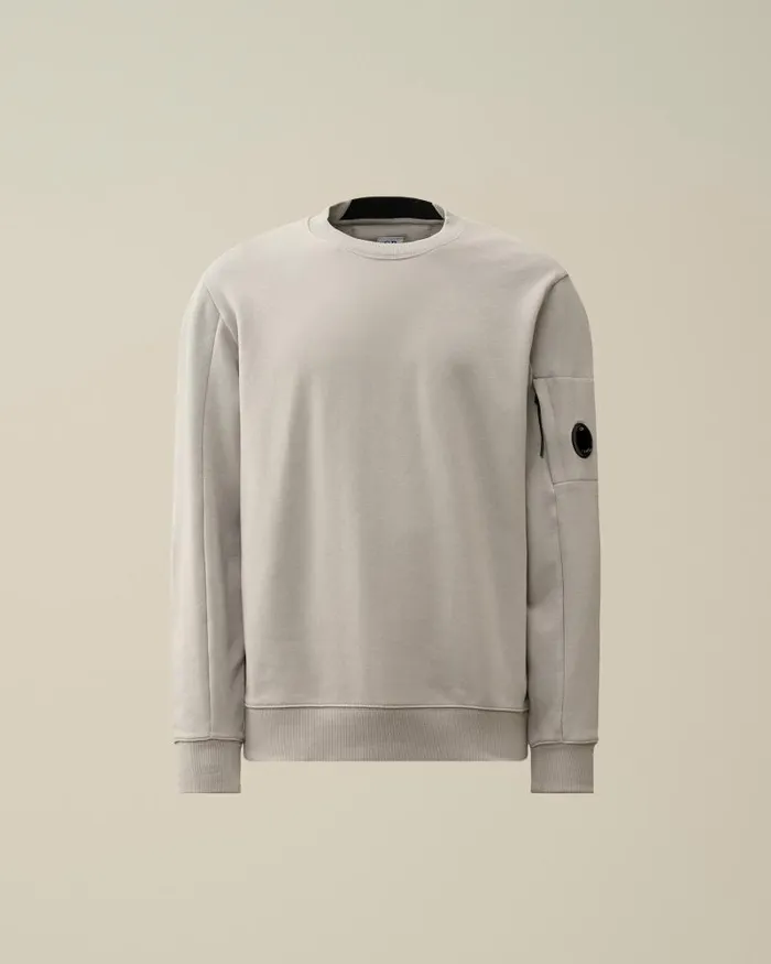 Man Diagonal Raised Fleece Sweatshirt Drizzle Grey CP Company Sweatshirts