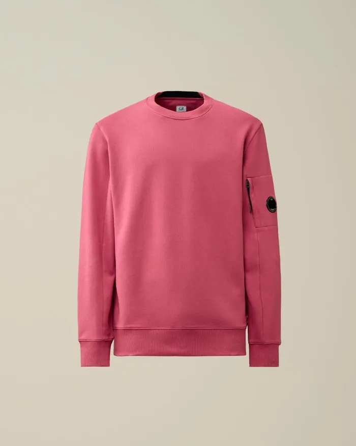 Man Diagonal Raised Fleece Sweatshirt Red Bud CP Company Sweatshirts