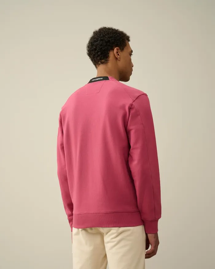 Man Diagonal Raised Fleece Sweatshirt Red Bud CP Company Sweatshirts